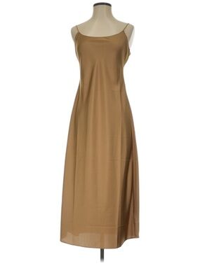 J. Crew Gwyneth Slip Dress in Luster Charmeuse Size 4 Tan 90s carolyn bessette